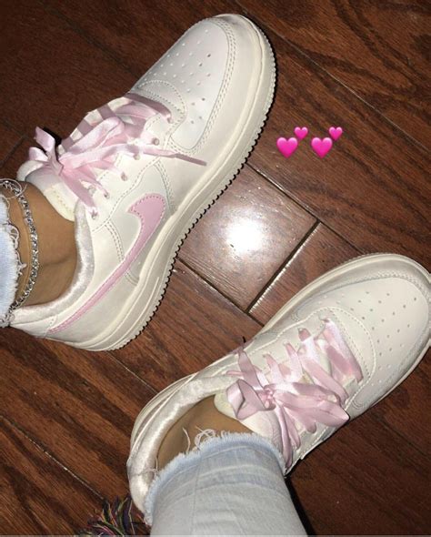 Want to discover art related to pink_aesthetic? White & pink Nike shoes💗🔥 | Aesthetic shoes, Cute sneakers ...