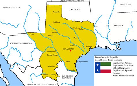 The Texas Coahuila Republic Rimaginarymaps