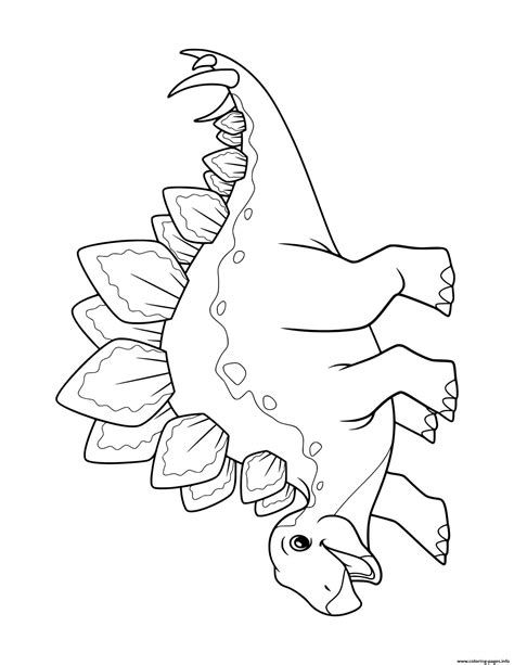 We have the most adorable, simplified coloring pages for your preschoolers to enjoy. Dinosaur Stegosaurus For Preschoolers Coloring Pages Printable
