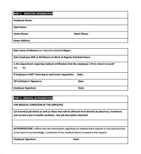 If the employee is now able to return to work in a limited capacity, the physician or nurse, will check one of the boxes, if applicable and possibly include notes that. FREE 16+ Return to Work Medical Form Templates in PDF | MS Word