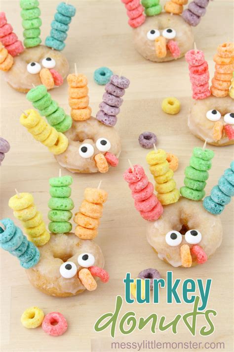Turkey Donuts Thanksgiving Treats For Kids Messy Little Monster