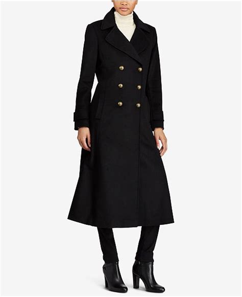 Lauren Ralph Lauren Double Breasted Military Maxi Coat Coats Women