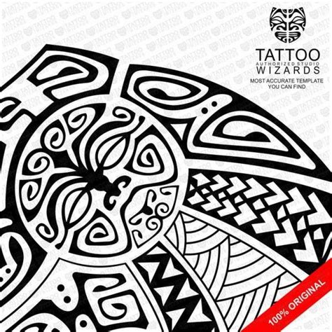 Stylized Maori Warrior Vector Tattoo Template Stencil