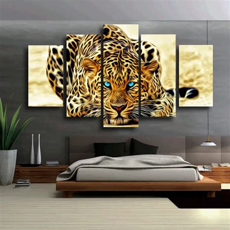 Buy 5pcs Canvas Art Animal Wall Pictures For Living