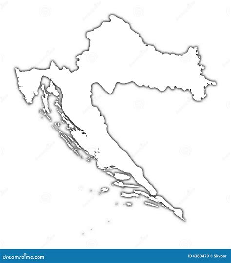 Carte Densemble De La Croatie Illustration Stock Illustration Du
