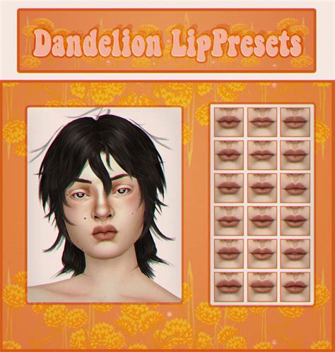 Dandelion Lip Presets Stuff All Ages And Genders 18 Presets I
