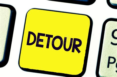 Handwriting Text Writing Detour Concept Meaning Long Or Roundabout