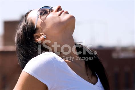 Young Woman Leaning Backwards Stock Photo Royalty Free Freeimages