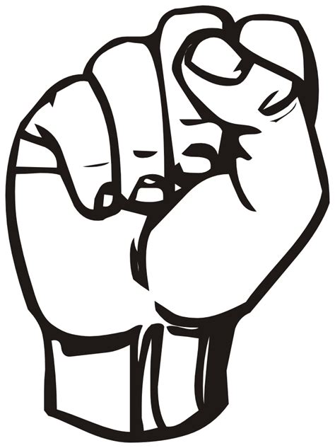 Onlinelabels Clip Art Sign Language S Fist