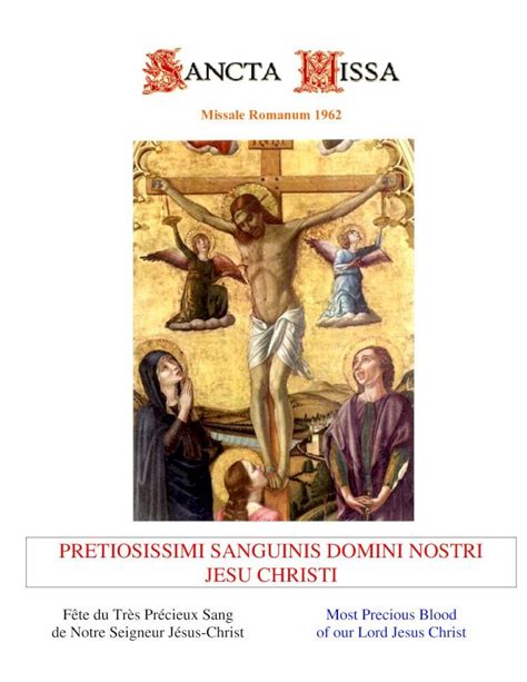 Pdf Livret Messe Du Précieux Sang De Jésus Booklet Mass Of The