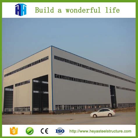 Heya Prefab Steel Frame Structure Modular Sandwich Panel Workshop