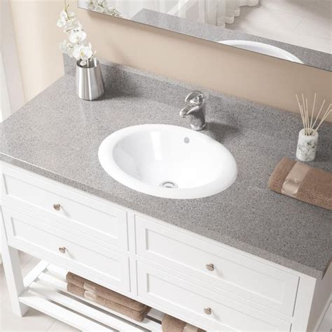 Mr Direct Overmount Porcelain Bathroom Sink In White With Pop Up Drain