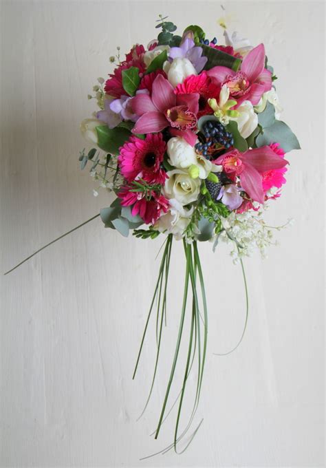 The Flower Magician Vibrant Hot Pink Spring Wedding Bouquet