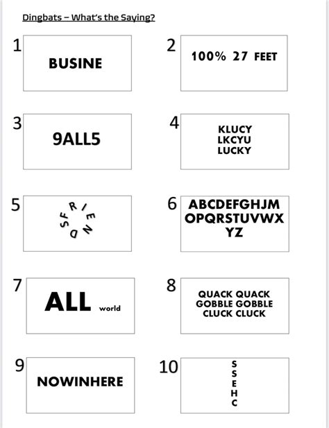 Two Printable Dingbats Quiz Rounds And Answers Etsy Uk