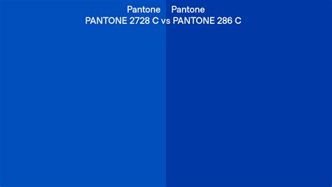 Pantone 2728 C Vs Pantone 286 C Side By Side Comparison