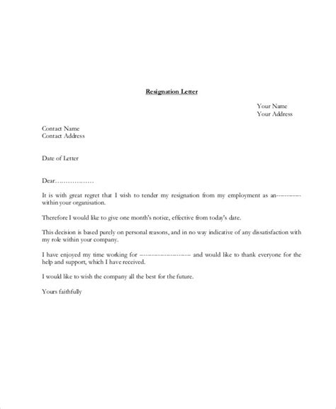 Sample Resignation Letter Leaving A New Job