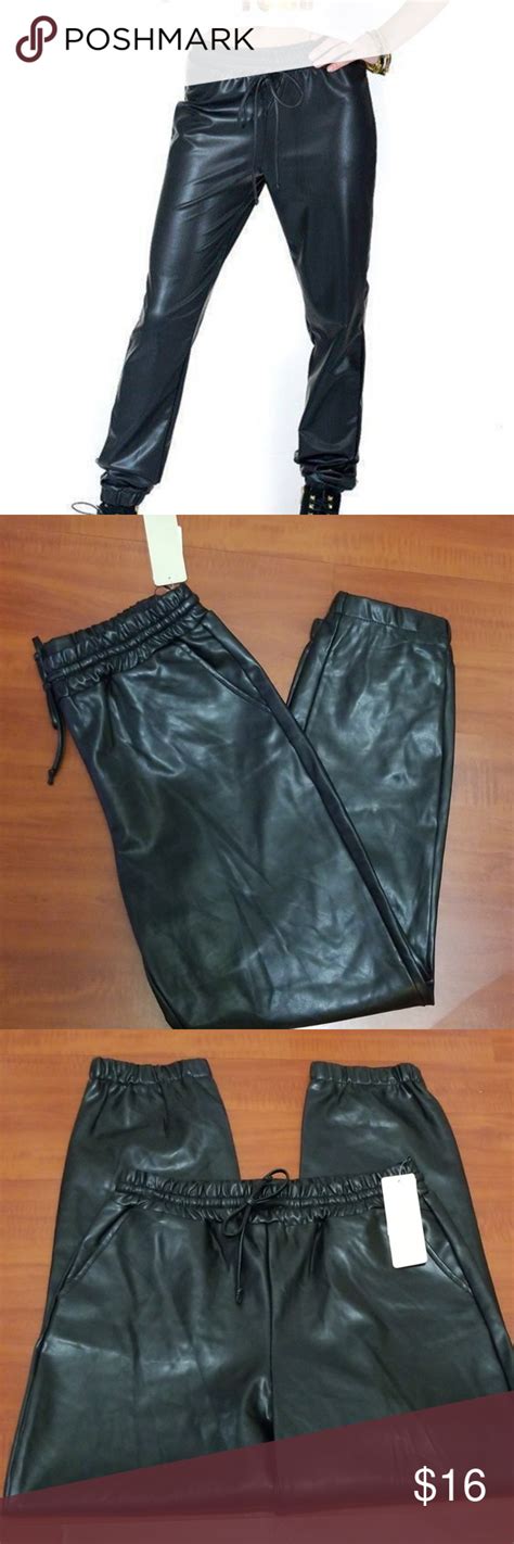 Rdstyle Faux Leather Joggers Leather Joggers Fun Pants Pants For Women