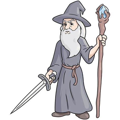 How to Draw Gandalf - Really Easy Drawing Tutorial