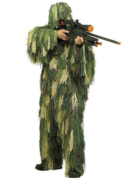 Mens Army Camouflage Military Soldier Ghillie Suit Sniper Fancy Dress