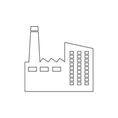 Factory Building Outline Icon Elements Of Buildings Illustration Icon