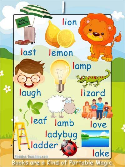 L Words L Phonics Poster Free And Printable Words Starting With I