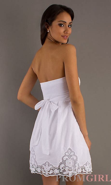 White Strapless Summer Dress
