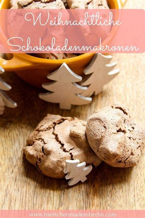 Weihnachtsplätzchen Schokoladenmakronen Schokoladen Makronen Makronen Und Schokolade