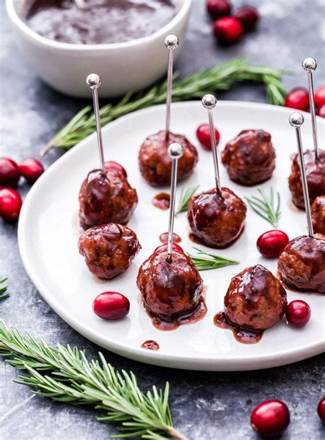 Rosemary Turkey Meatballs With Cranberry Balsamic Sauce Recipe Runner