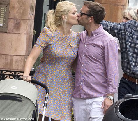 Holly Willoughby And Husband Dan Baldwin Share A Kiss In London Daily Mail Online