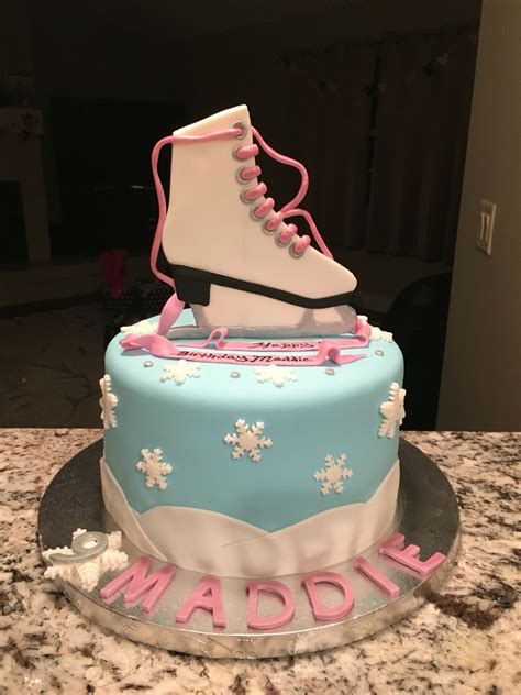 Custom Ice Skate Cake Ice Skating Cake Birthday Cake Kids