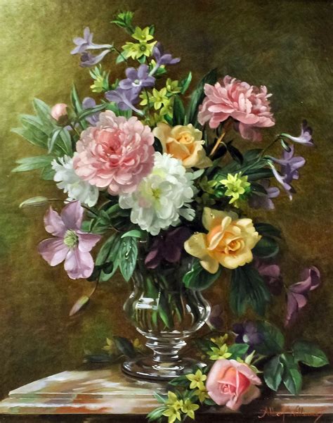 No need to register, buy now! Albert Williams | Still life - Vase of mixed spring ...