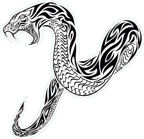 Amazing black tribal snake tattoo stencil. 8 Latest Snake Tattoo Designs And Samples