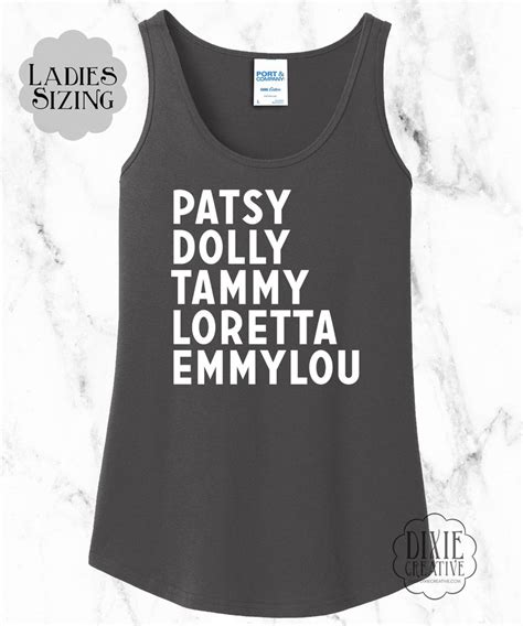 Classic Country Queens Tank Top Ladies Size Patsy Etsy