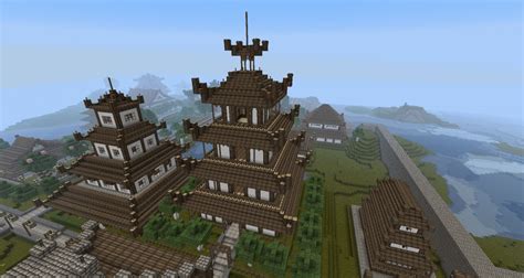 Tutorial Asian Pagoda Minecraft Project