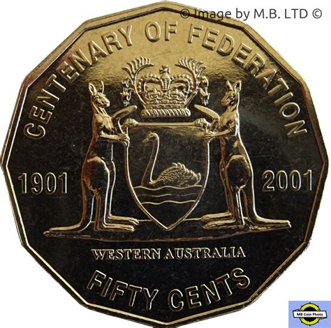 50 Cents Elizabeth Ii Western Australia Australie Numista