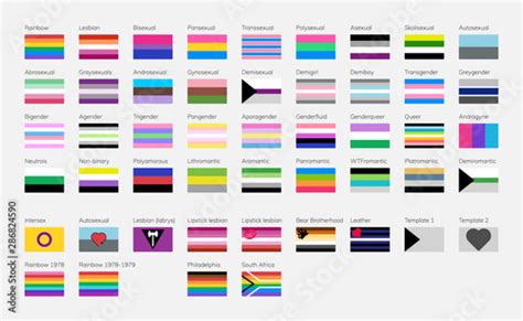 lgbt symbols in flat pride flags list rainbow flag buy this stock vector and explore