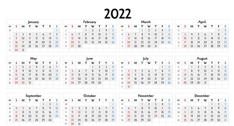 2022 Calendar Black And White Png Download Free At Gpngnet