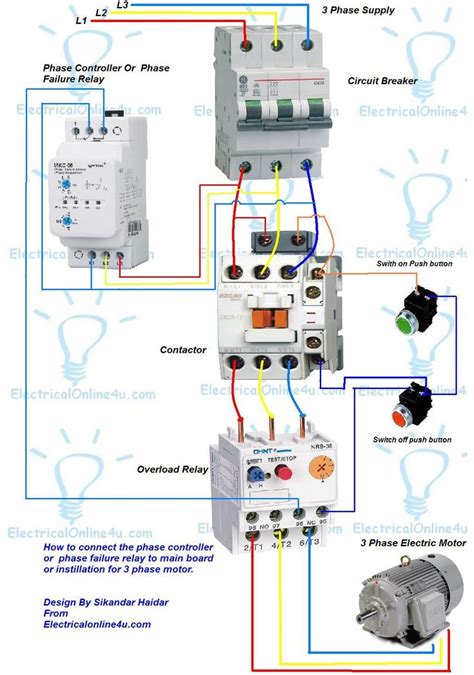 In rlc, we use relay contactor mechanical timer counter etc. Single Phase Motor Wiring With Contactor Diagram ...