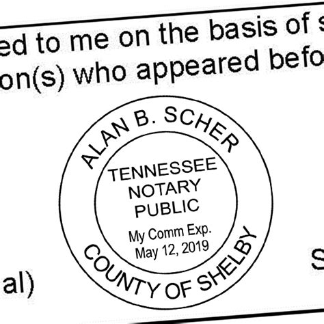 Tennessee Round Notary Public Notary Stamp Simply Stamps