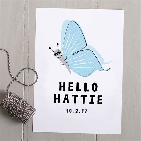 Personalised Butterfly Print By Small Dots