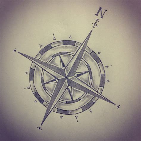 Download Free Compass Tattoo Sketch By Ranz Pinterest To Use And Take