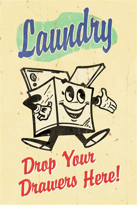 Laundry Room Drop Your Drawers Here Metal Sign 24wide X Etsy