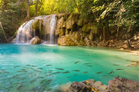 Erawan Watervallen Bezienswaardigheden Thailand