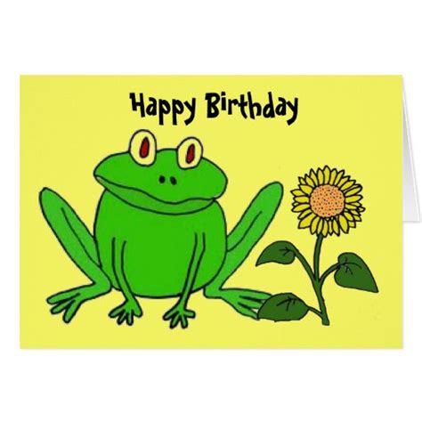 Bh Funny Frog Birthday Card Zazzle