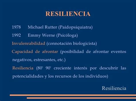 Rutter Resiliencia Clase Resiliencia Para Michael Rutter La