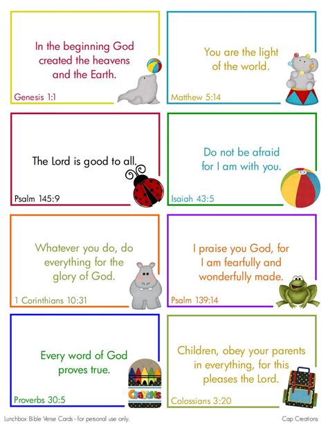 Free Printable Lunchbox Bible Verse Cards Bible Verses For Kids