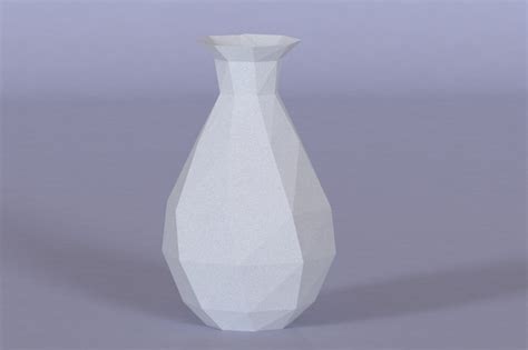 Printable Diy Template Pdf Vase Low Poly Paper Model V1 3d Paper