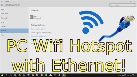Use Pc As Wifi Hotspot With Ethernet Youtube