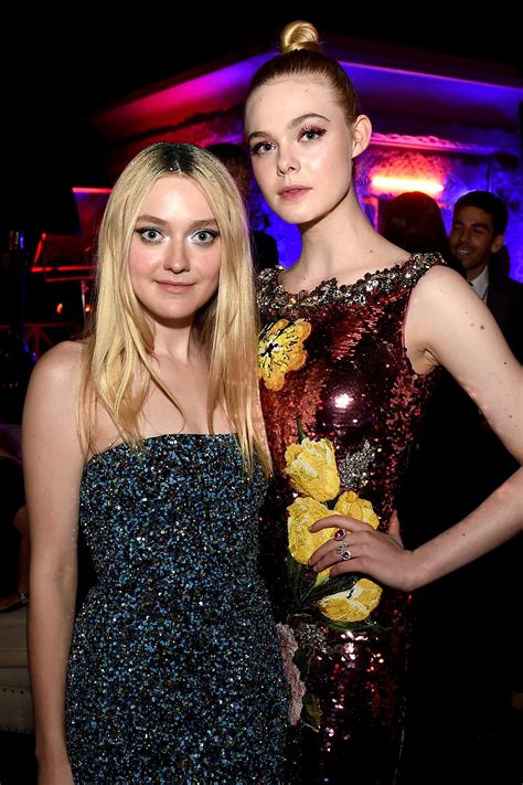 Elle And Dakota Fanning’s Twinning Glitter Moment Vogue