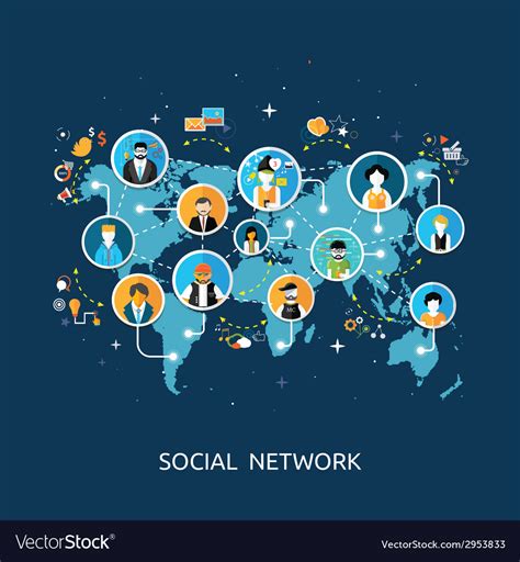 Social Media Network Connection Concept Royalty Free Vector
